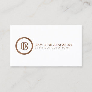 Professionell Monogram-Logotyp i trädsdesign Visitkort