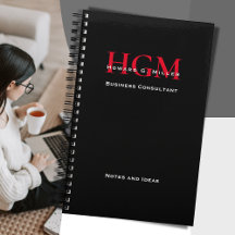 Professionell Monogram Logotyp Red Black and White