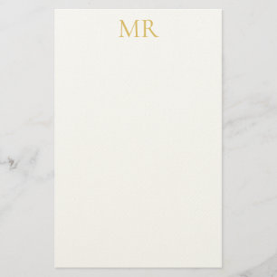 Professionell monogram minimalistisk vanlig namn brevpapper