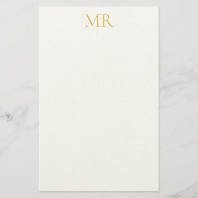 Professionell monogram minimalistisk vanlig namn brevpapper (Framsida)