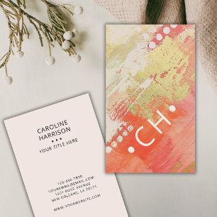 Professionell Monogram Modern Abstrakt Artistic Visitkort