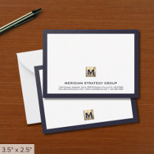 Professionell Monogram Navy Blue Gräns
