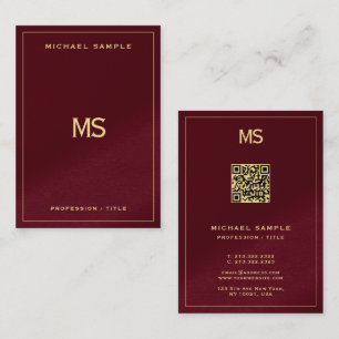 Professionell monogram QR-kod signatur UV-matt Visitkort
