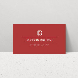 Professionell Monogram Red Visitkort