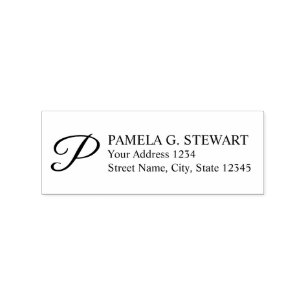 Professionell Monogram-Returadress Stämpel