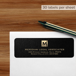 Professionell Monogram Returadressetikett Returadress Etikett