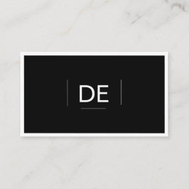 Professionell Monogram Simple Elegant Black Social Visitkort