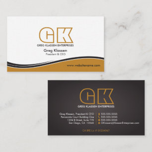 Professionell Monogram Visitkort
