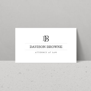 Professionell Monogram Visitkort