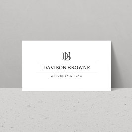 Professionell Monogram White Visitkort