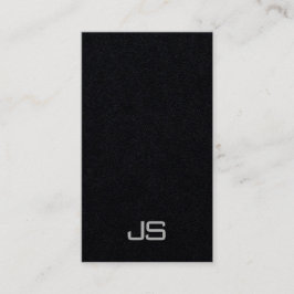 Professionell Monogrammad Lodrät Premium Black Visitkort
