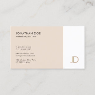 Professionell Monogrammad Modern Simple Template Visitkort