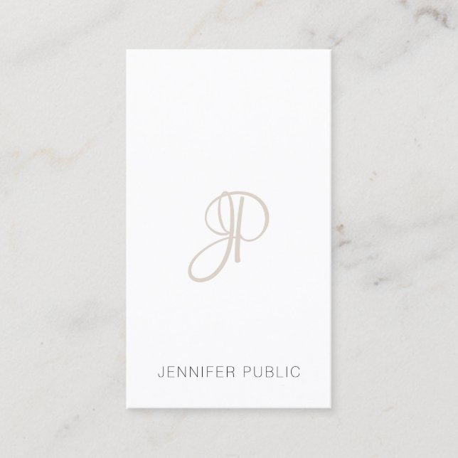 Professionell Monogrammad Template Elegant Modern Visitkort (Framsida)