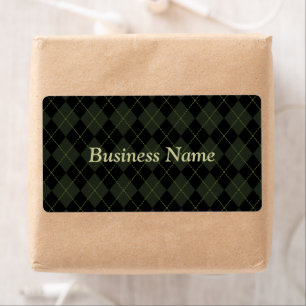 Professionell Mörk Argyle Business Labels Fraktsedel