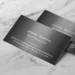 Professionell Mörk Grått Metall DJ Music Visitkort<br><div class="desc">Classy Mörk Grått Metall DJ Music Affärskort.</div>