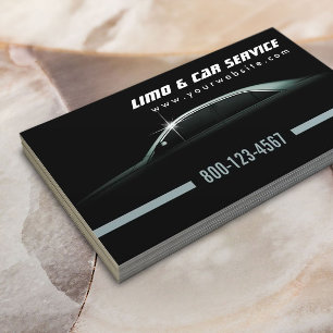 Professionell Mörk Limo & Taxi Service Visitkort