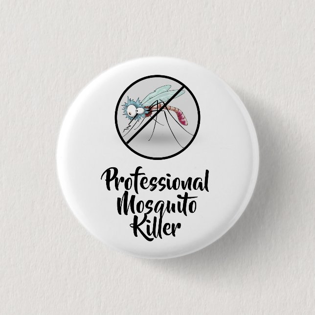 Professionell Mosquito Killer Funny Knapp (Framsida)