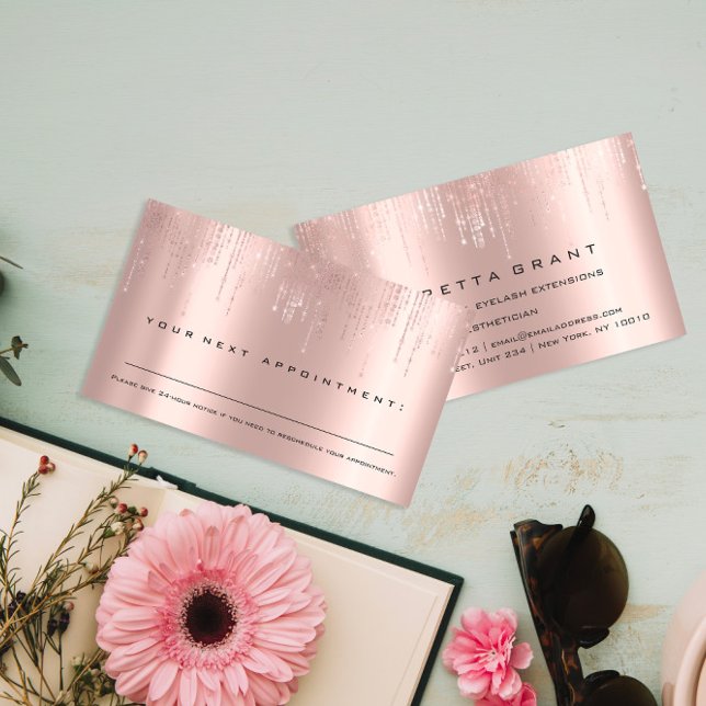 Professionell Möte Reminder Beauty Salon Visitkort (Professional Appointment Reminder Beauty Salon Business Card)