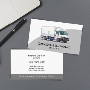Professionell Mover Box Lastbil Flytta Company Visitkort