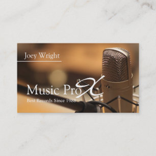 Professionell Music Recording Studio Visitkort