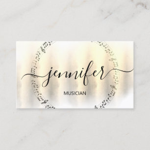 Professionell Musician DJ Artistic 3D Guld Visitkort