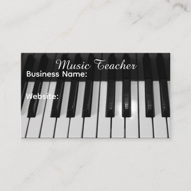 Professionell musiklärare visitkort (Framsida)