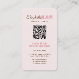 Professionell Nagel & Lash QR-kodförmåns- & Visitkort