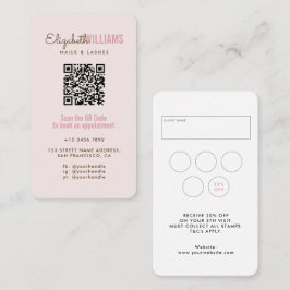 Professionell Nagel & Lash QR-kodförmåns- & Visitkort
