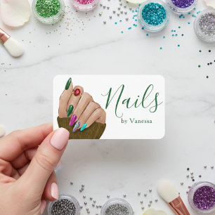 Professionell nagelsalong Modern nageltekniker Visitkort