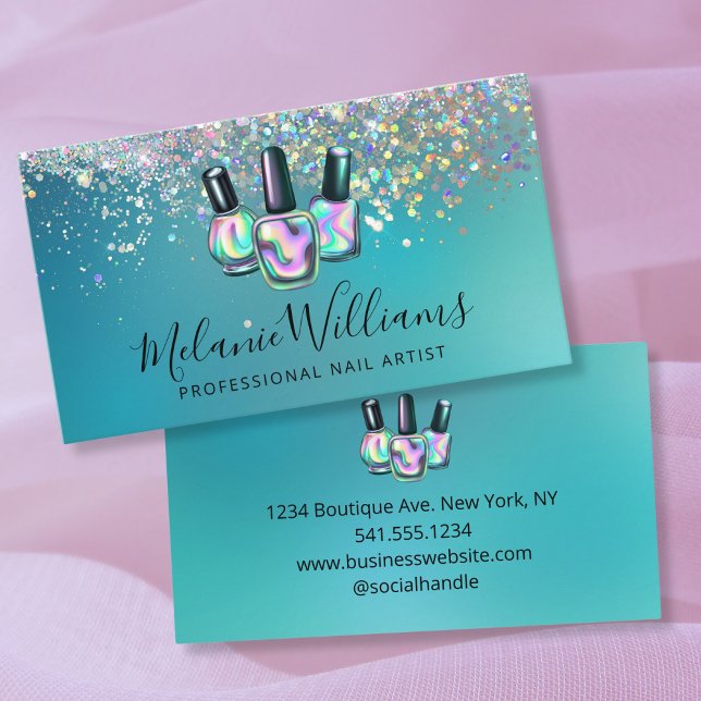 Professionell Nail Artist ManiboyGnistra Visitkort (Skapare uppladdad)