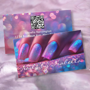 Professionell Nail Artist Salon Manicuant OR Kod Visitkort