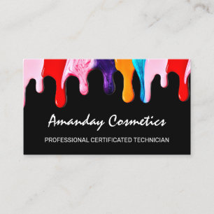 Professionell Nail Artist Technician Drives Black Visitkort