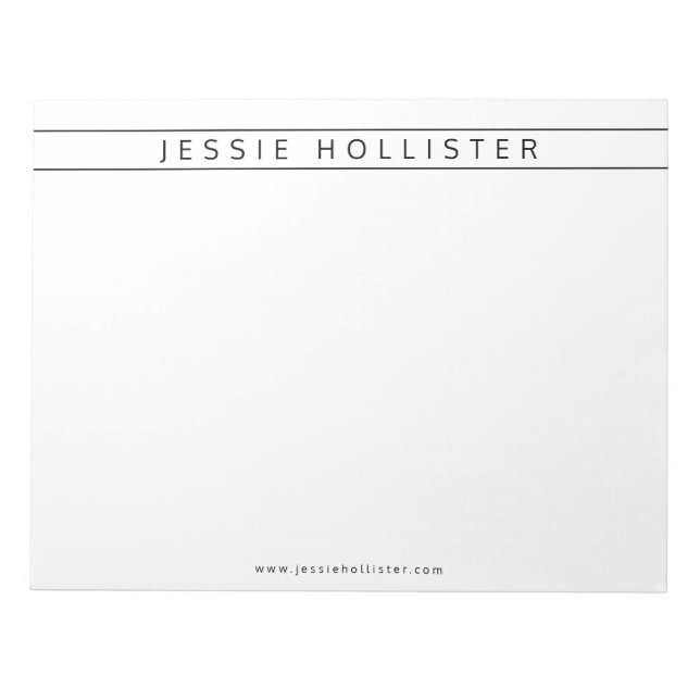 Professionell Namn & Info Anteckningsblock (Framsida)