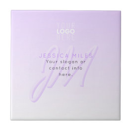 Professionell Namn & Slogan-mall | Ljust Lila Kakelplatta