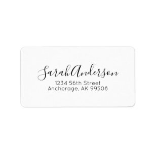 Professionell Namnteckning skript Adressetikett