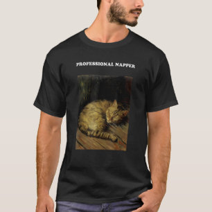 Professionell Napper Cat Ca för Cat Pappa mamma T Shirt