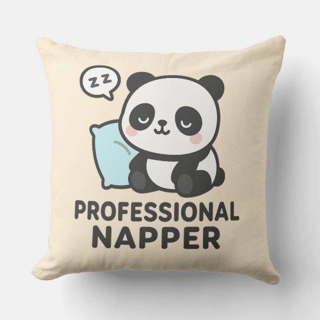 Professionell Napper Panda Dekorativ kudde (Framsida)