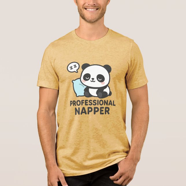 Professionell Napper Panda Shirt T Shirt (Framsida)