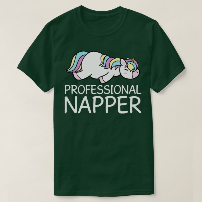 Professionell Napper Unicorn Funny Unicorn T Shirt (Design framsida)