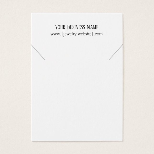 Professionell Necklace Visning-kort Visitkort (Framsidan)