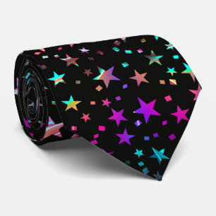 Professionell Neon Rosa Lila Blue Stars Black Slips