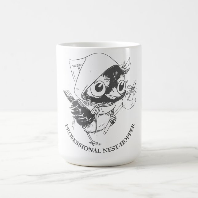 Professionell Nest-Hopper Bird Humor Kaffemugg (Center)