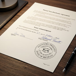 Professionell Notarius Publicus | Anpassat Namn & Självfärgande Stämpel