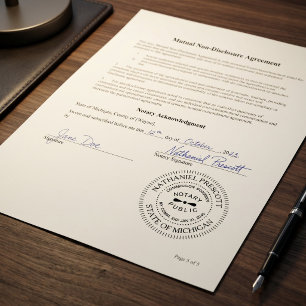 Professionell Notarius Publicus Anpassat Namn & Självfärgande Stämpel
