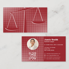 Professionell Notary Lawyer Red Affärskort Lojalitetskort