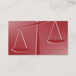 Professionell Notary Lawyer Red Affärskort Lojalitetskort