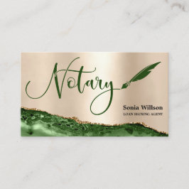 Professionell Notary Loan Signing Agent Black Guld Visitkort