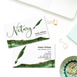 Professionell Notary Loan Signing Agent Black Guld Visitkort