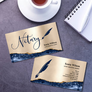 Professionell Notary Loan Signing Agent Black Guld Visitkort