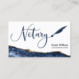 Professionell Notary Loan Signing Agent Black Guld Visitkort